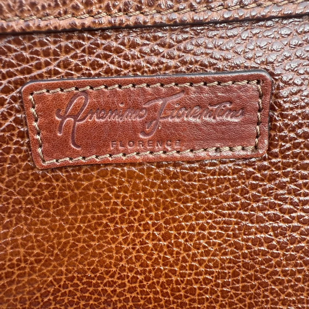 Anonimo Fiorentino Leather Travel Bag Brown Made In Italy